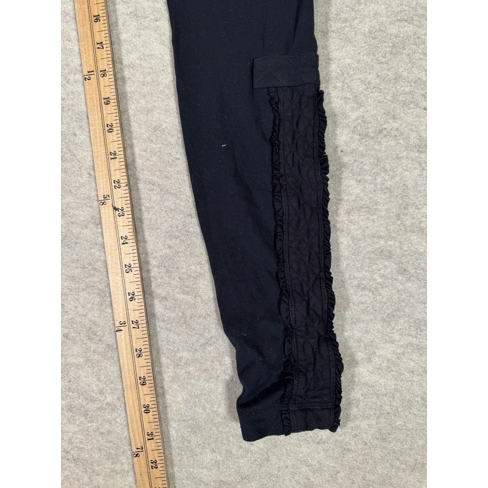 Lululemon Leggings‎ Womens 4 Black Mid Rise Ankle Ruffle Yoga Athletic Gym Pants